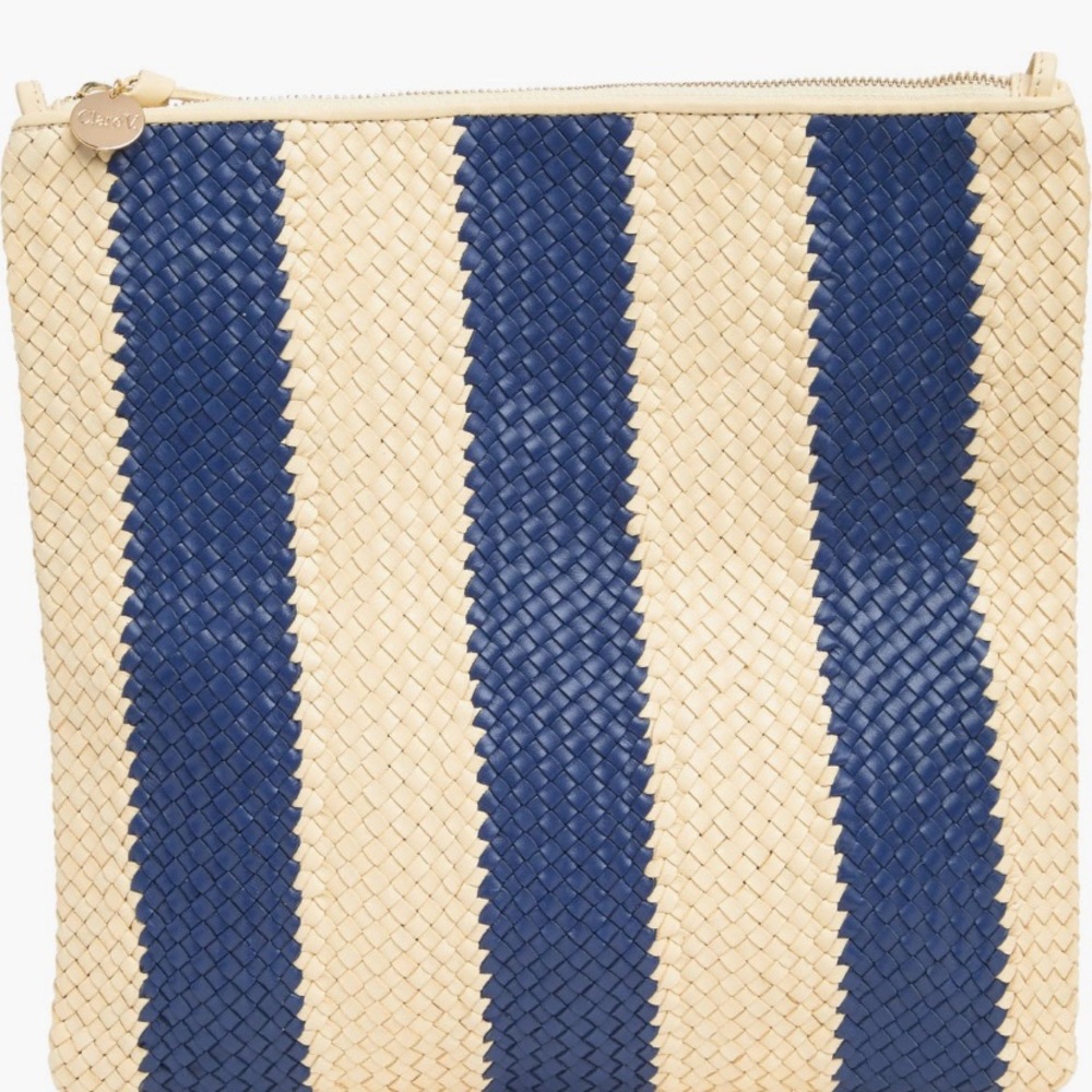 Last offer🔥🔥🔥🔥Clare V Fold over Woven Leather Clutch - Picture 11 of 15